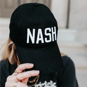 Black and White NASH Adjustable Hat Velvet Feel